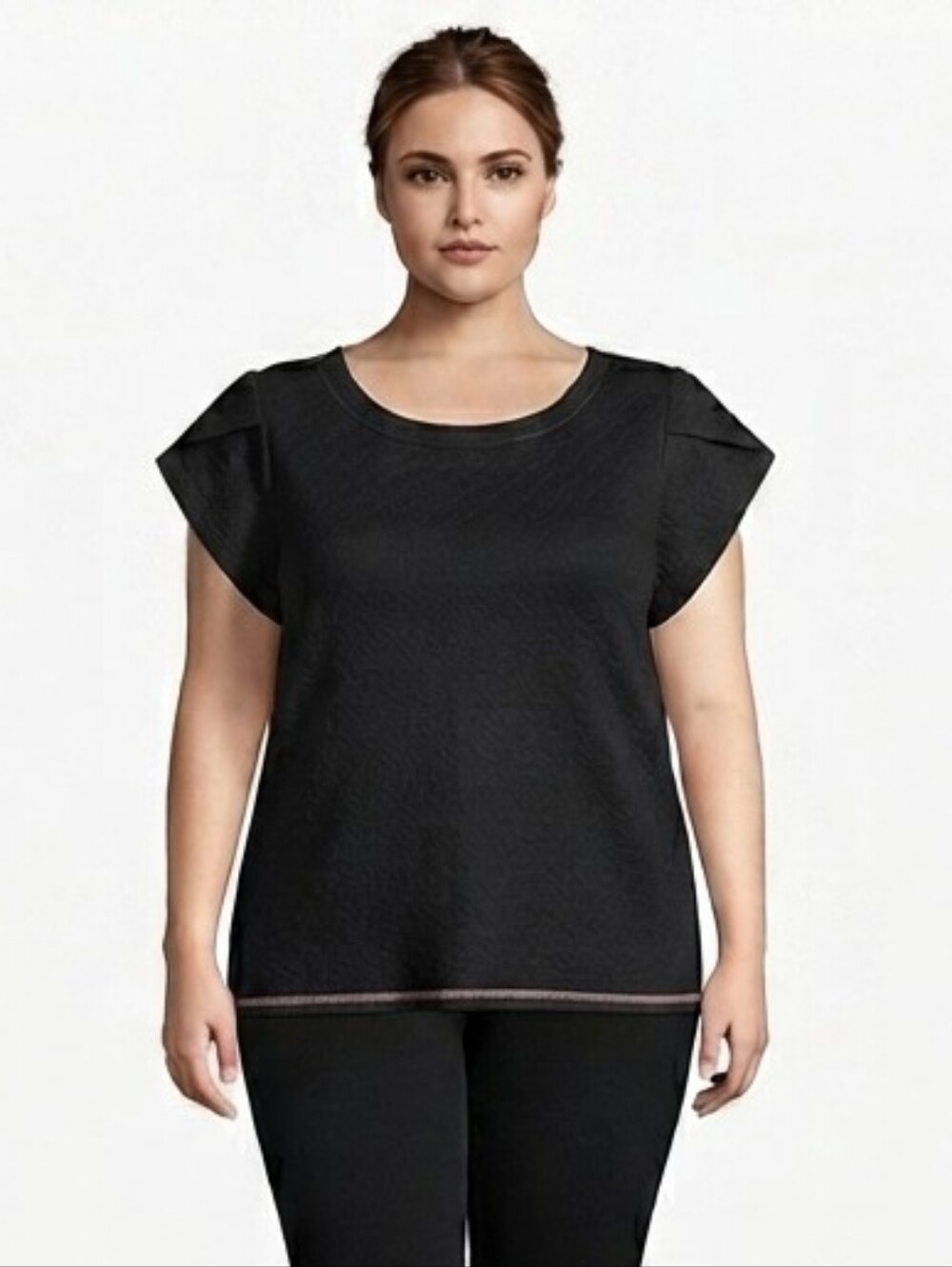 NWT Bloomchic Black Textured Top